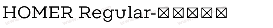 HOMER Regular字体转换